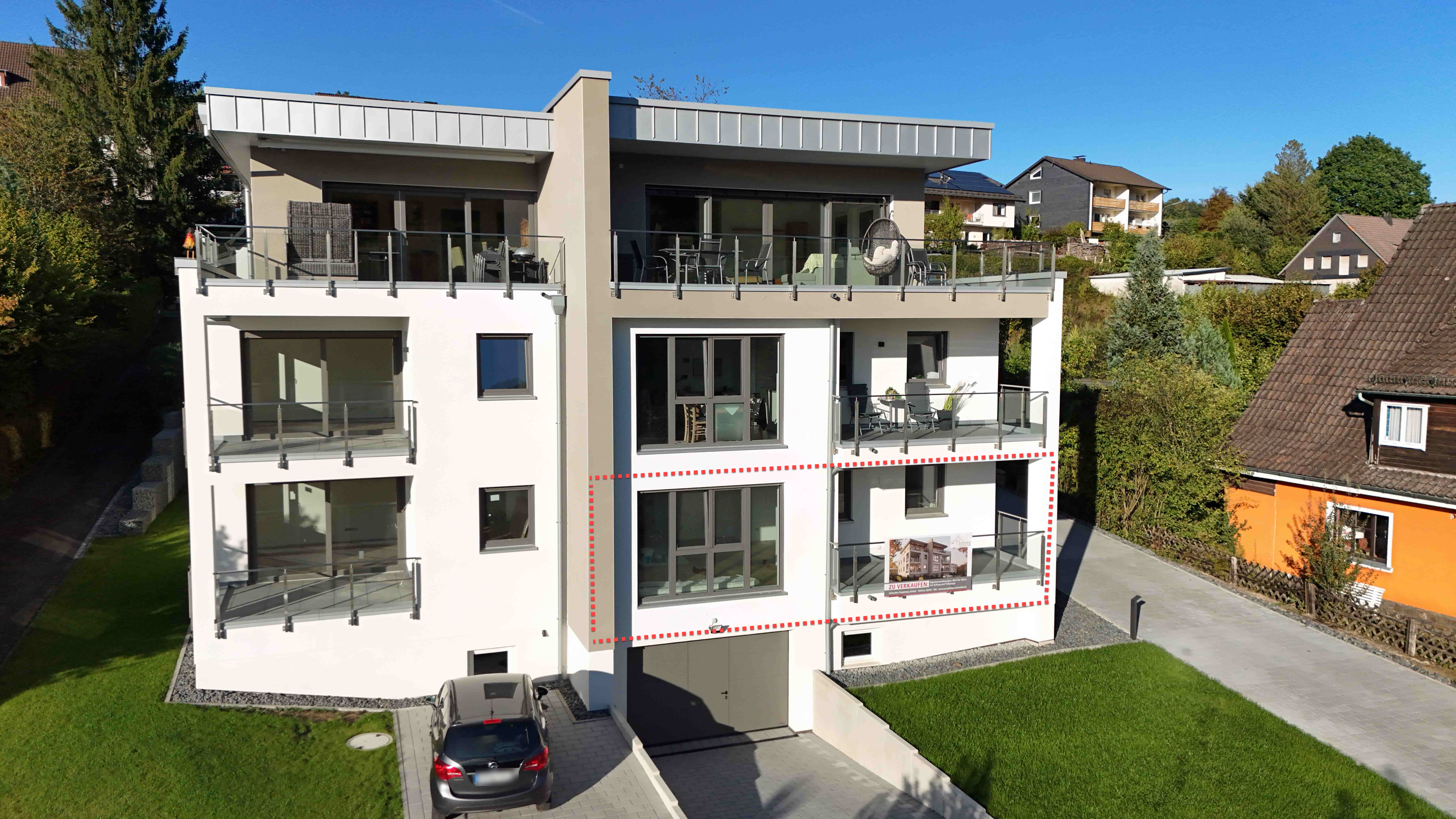 Morsbach: Exklusive Wohnung (68 m²) neu, hochwertig und seniorengerecht, 68 m² in der Parterre rechts
